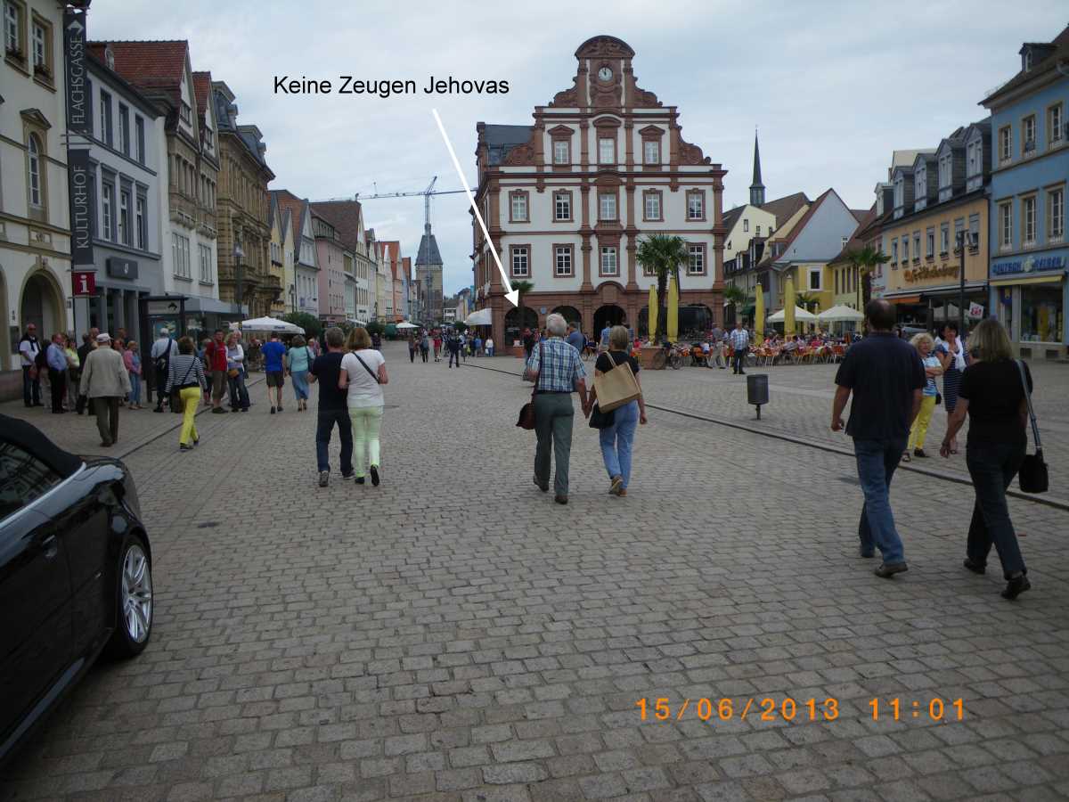 Nur ein Zeuge Jehovas in Speyer am 15. Juni 2013