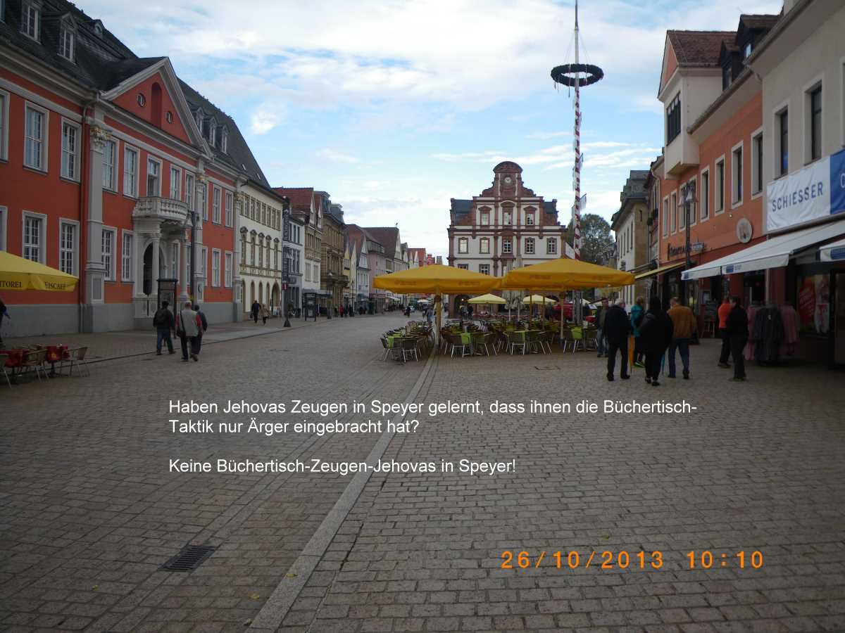 Keine Büchertisch-Zeugen-Jehovas in Speyer