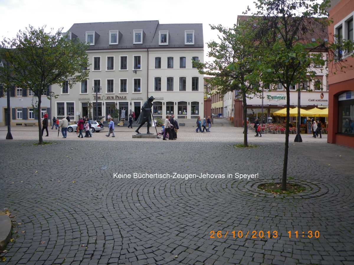 Keine Büchertisch-Zeugen-Jehovas in Speyer