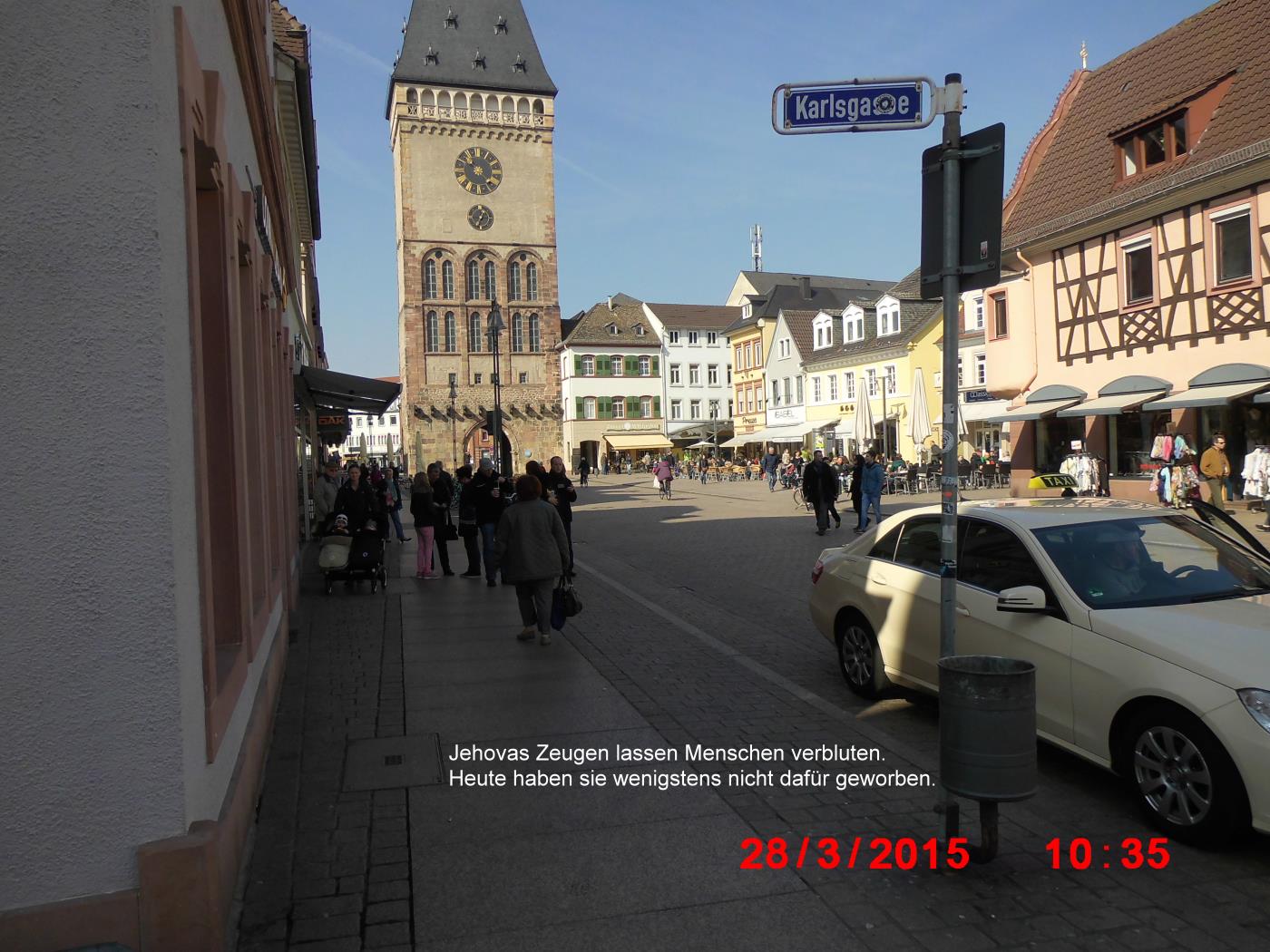 Jehova lebt in Wiesloch – in Bruchsal und Speyer denken die Zeugen Jehovas schon!