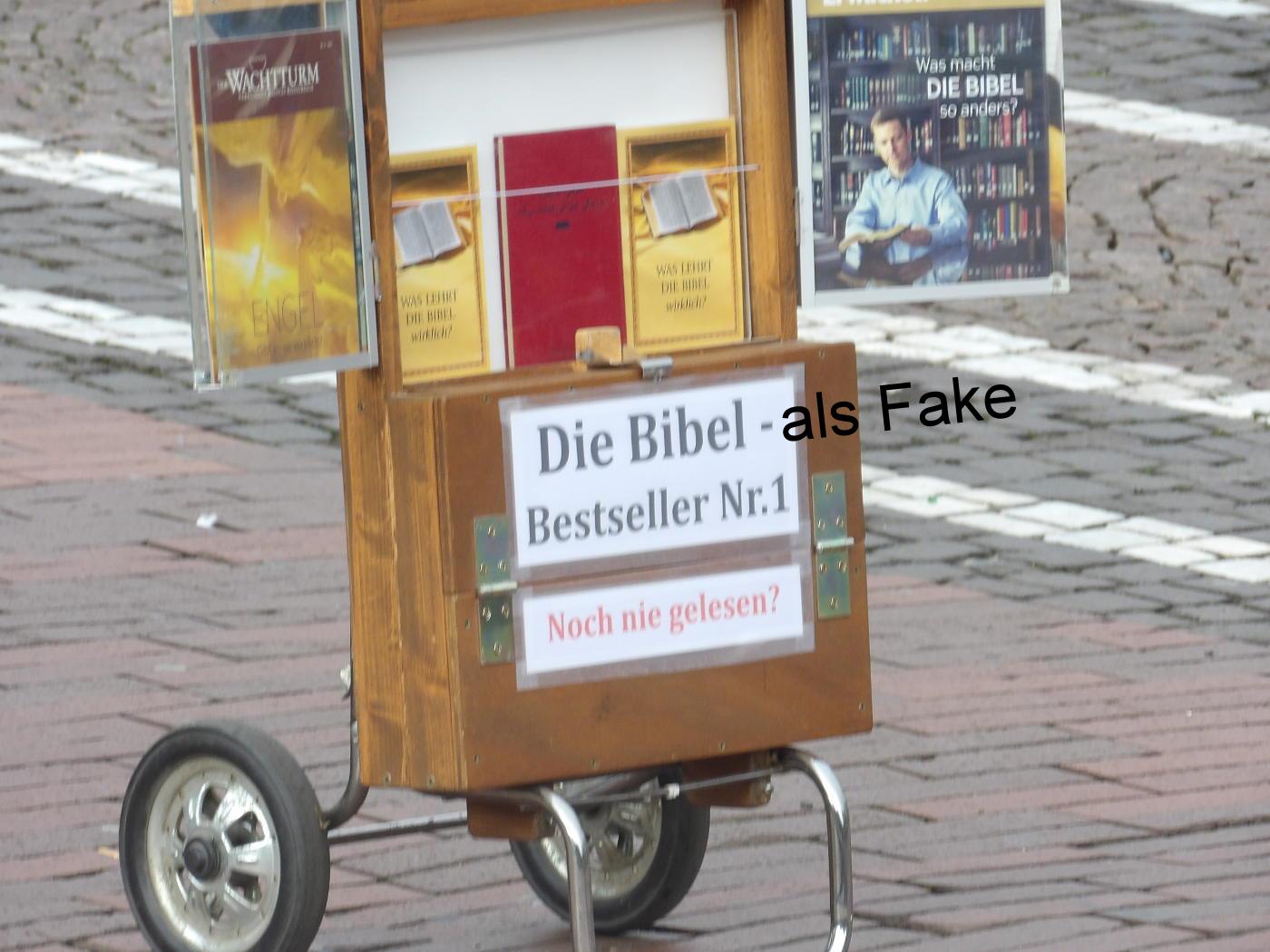 Darmstadt: Jehovas-Zeugen-Auflauf! Du sollst nicht trinken das Blut deines Nächsten.