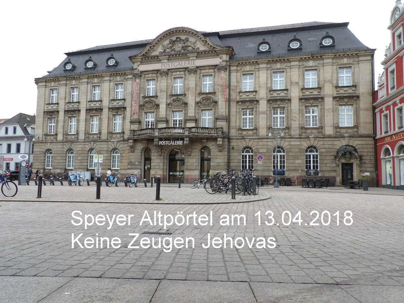 Zeugen Jehovas haben gelernt, dass sie freitags nicht mehr am Ältpörtel in Speyer aufzutauchen haben