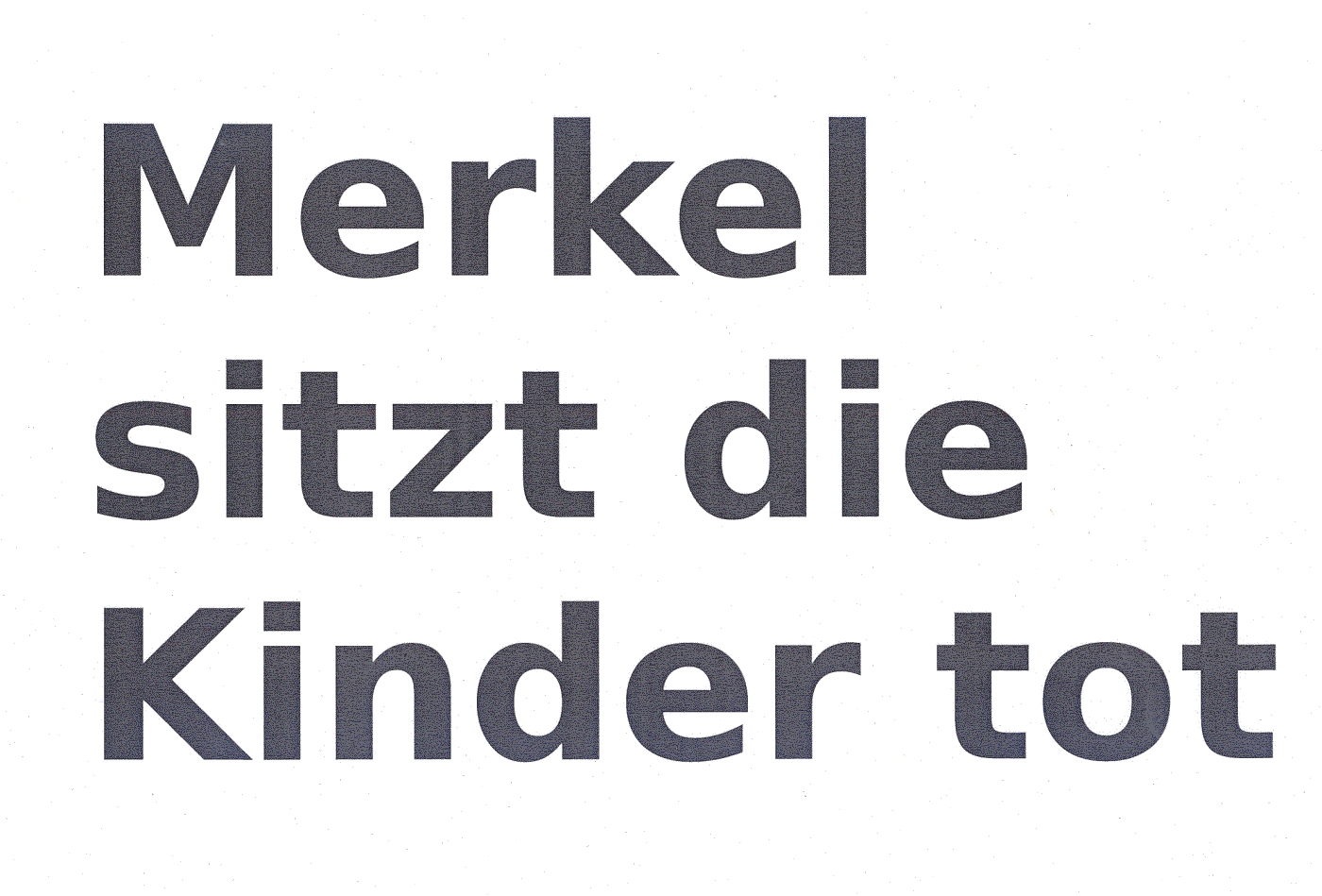 Merkel sitzt die Kinder tot