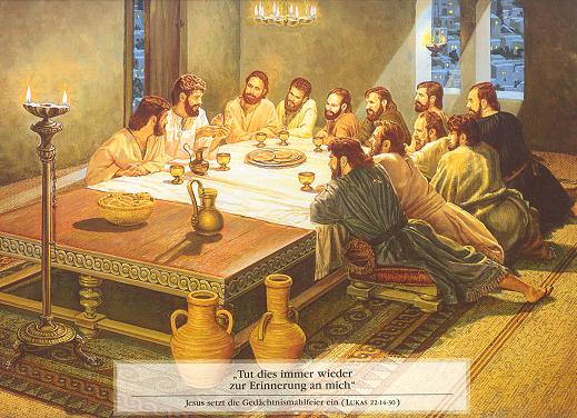 Wachtturm-Jesus setzt das Abendmahl ein