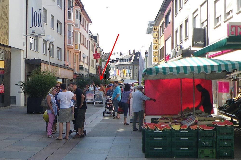 Bookstall of the Jehovah's Witnesses in Bruchsal on 07 July 2012