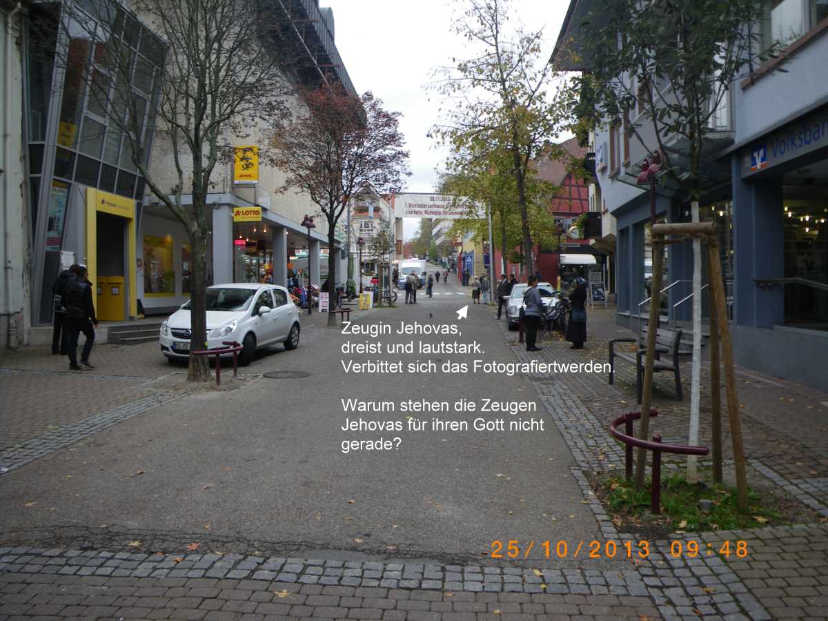Jehovah's Witnesses in Wiesloch steadfast for several minutes