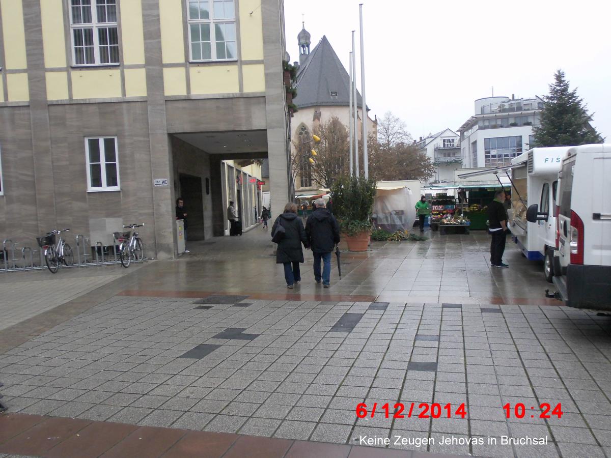 No Jehovah's Witnesses in Bruchsal on 12-06-2014