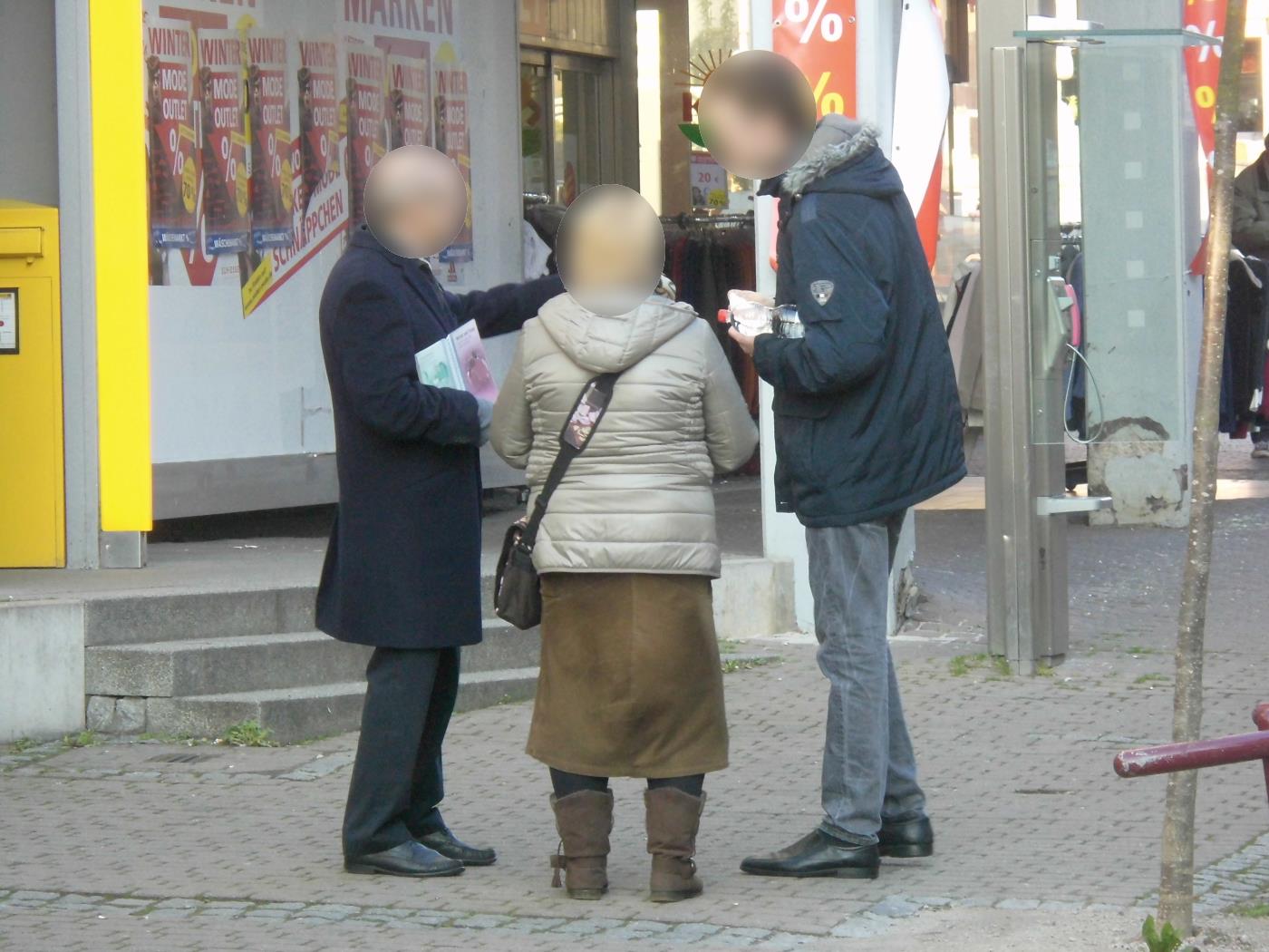 Wiesloch Jehovah's Witnesses cheeky again