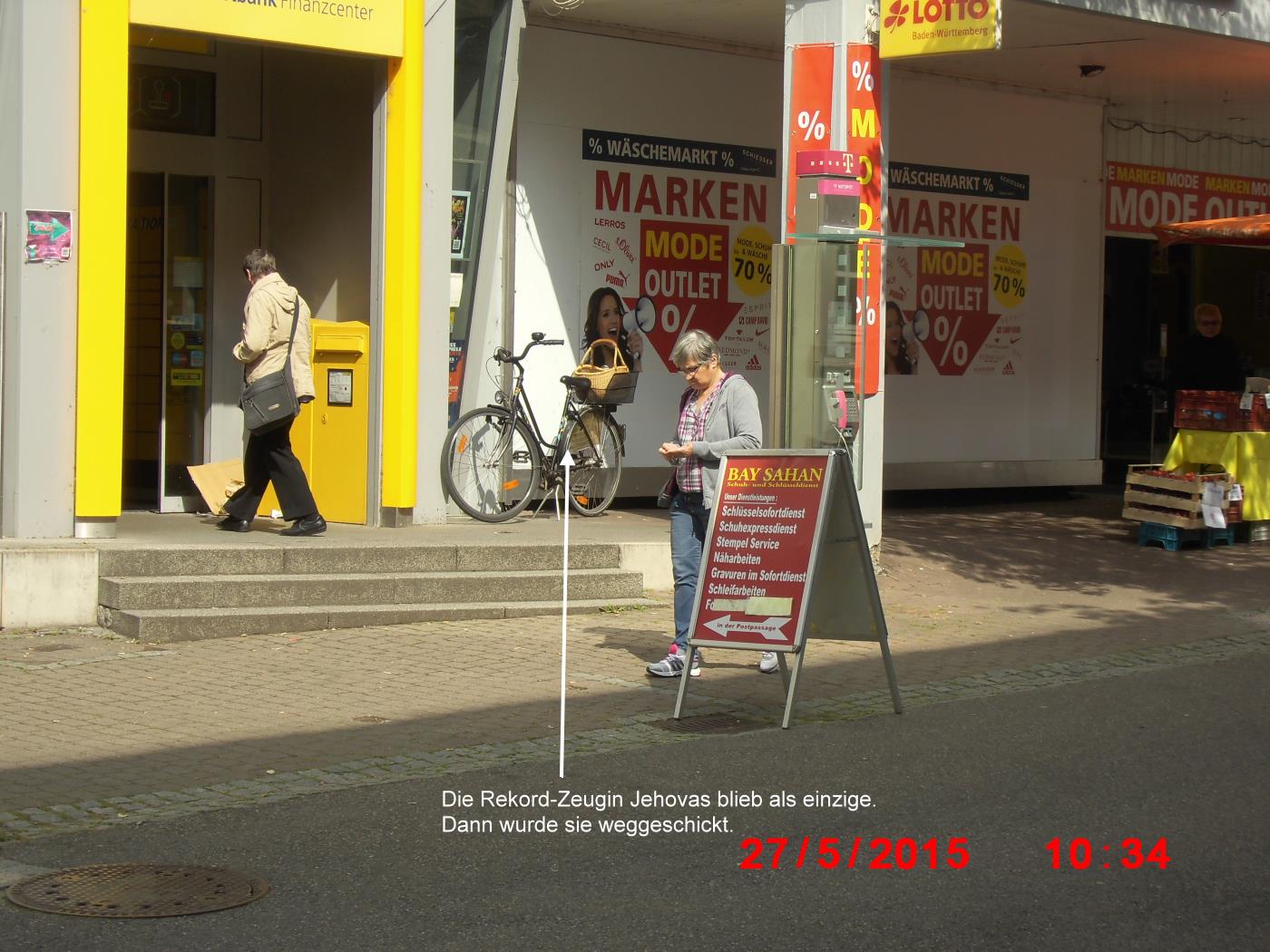 The tactics of Jehovah's Witnesses in Wiesloch