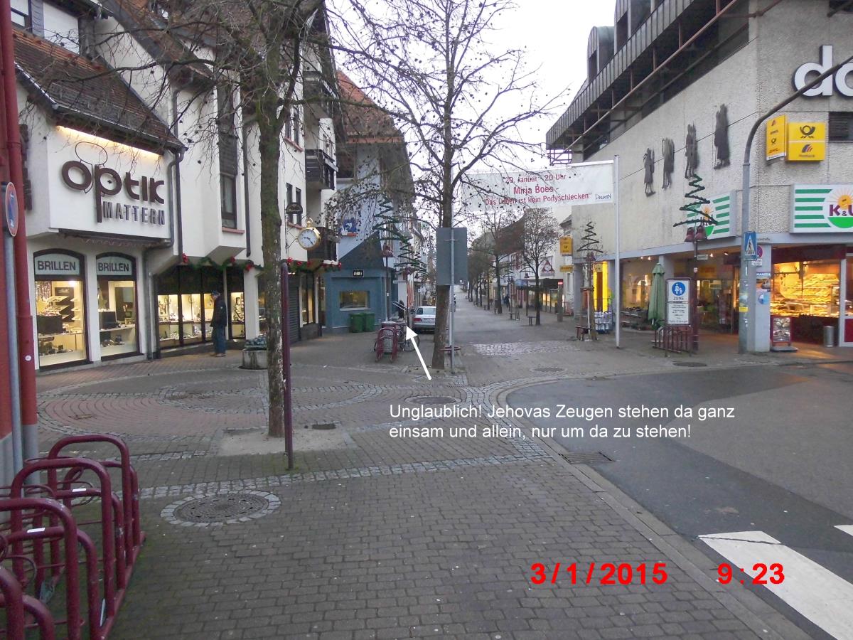 Jehovah's Witnesses fear for their Highness in Wiesloch Pedestrian Zone